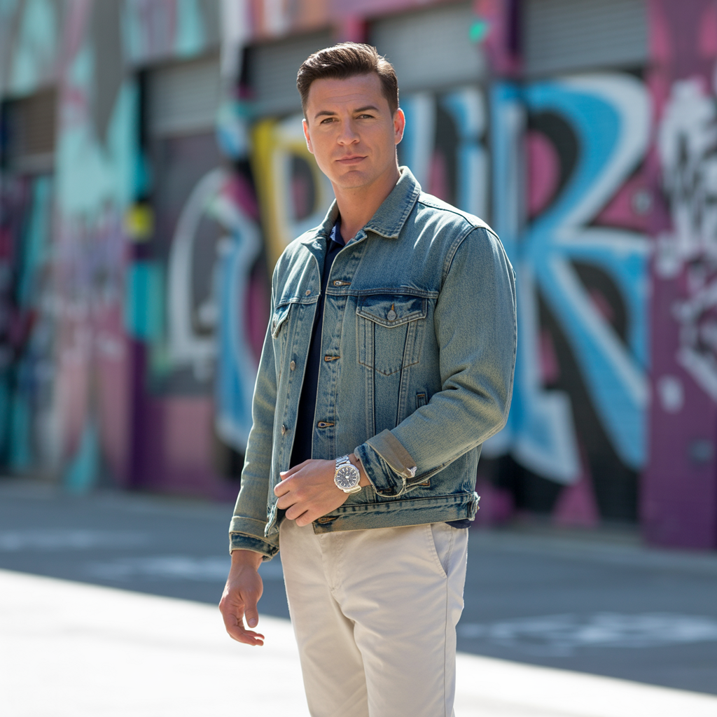 jean jacket outfits men