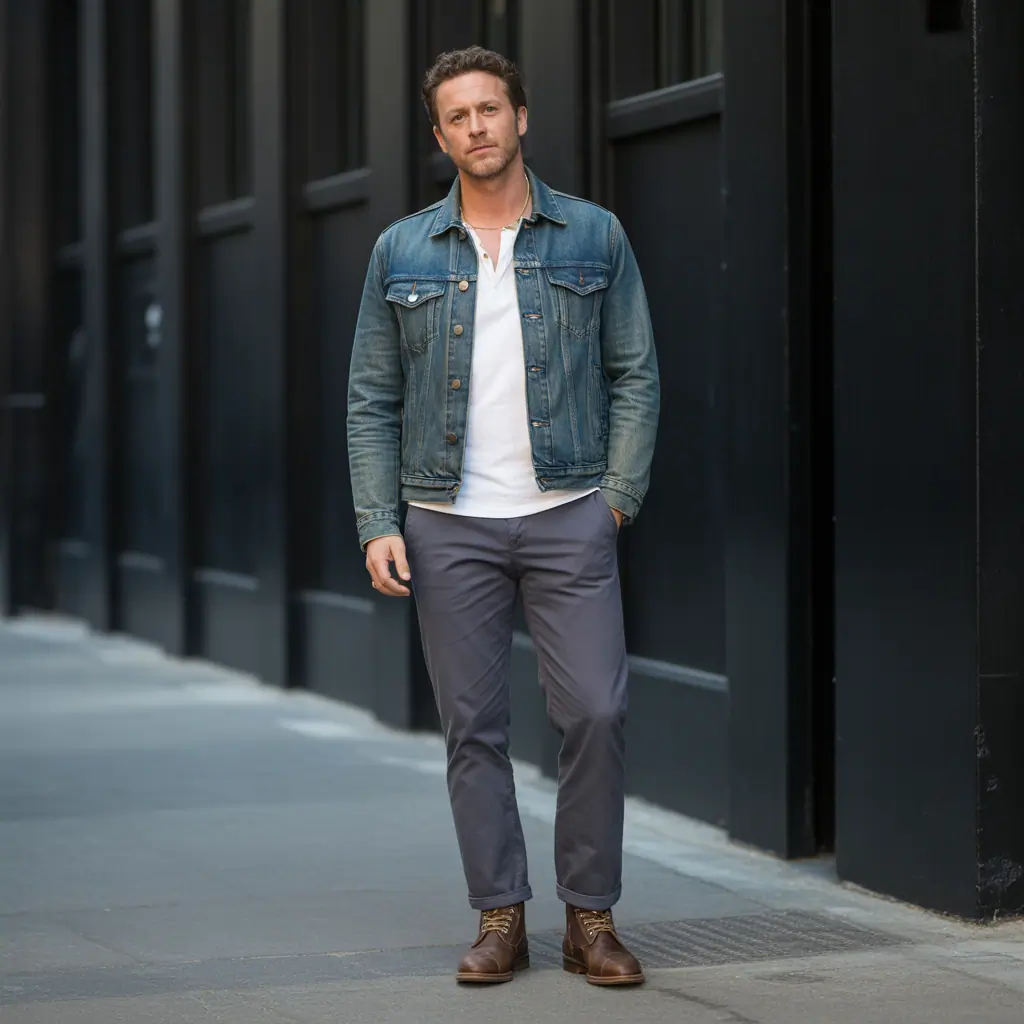 jean jacket outfits men