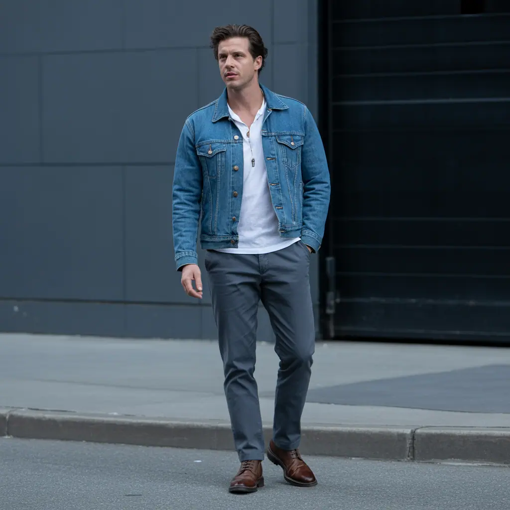 jean jacket outfits men