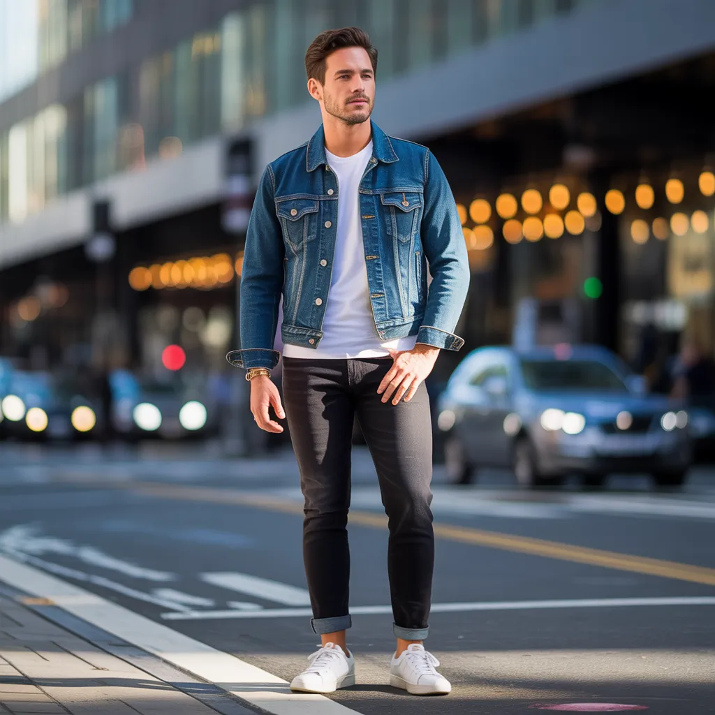 jean jacket outfits men