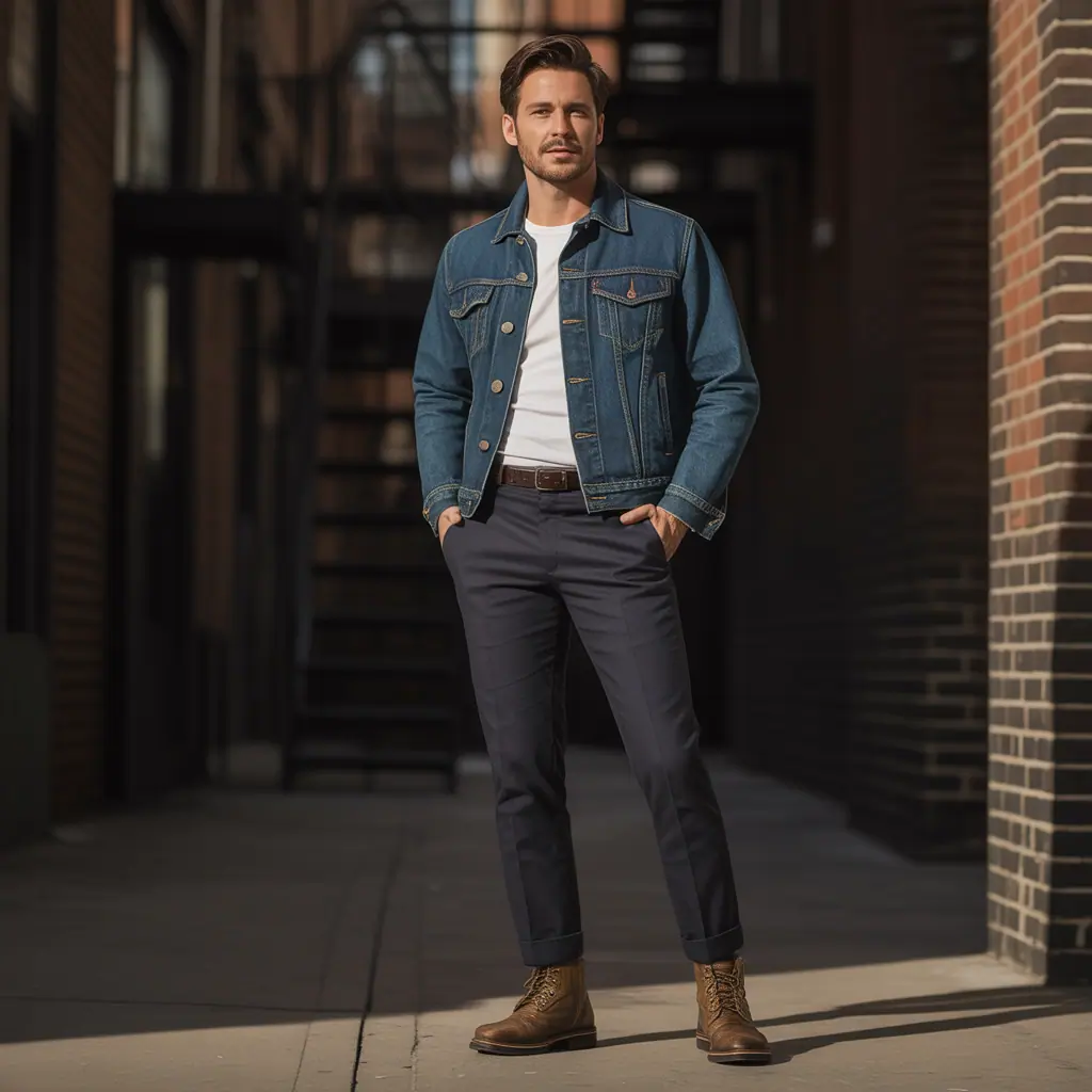 jean jacket outfits men