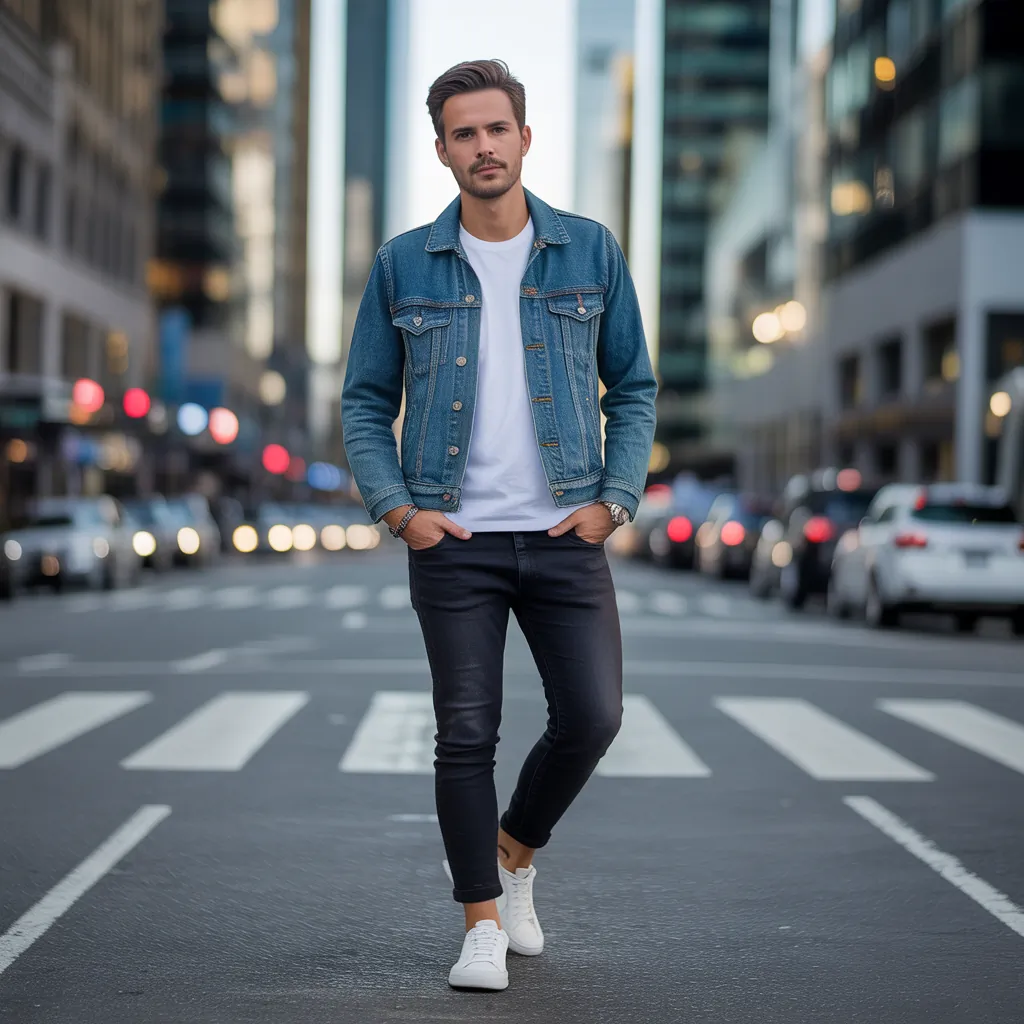 jean jacket outfits men