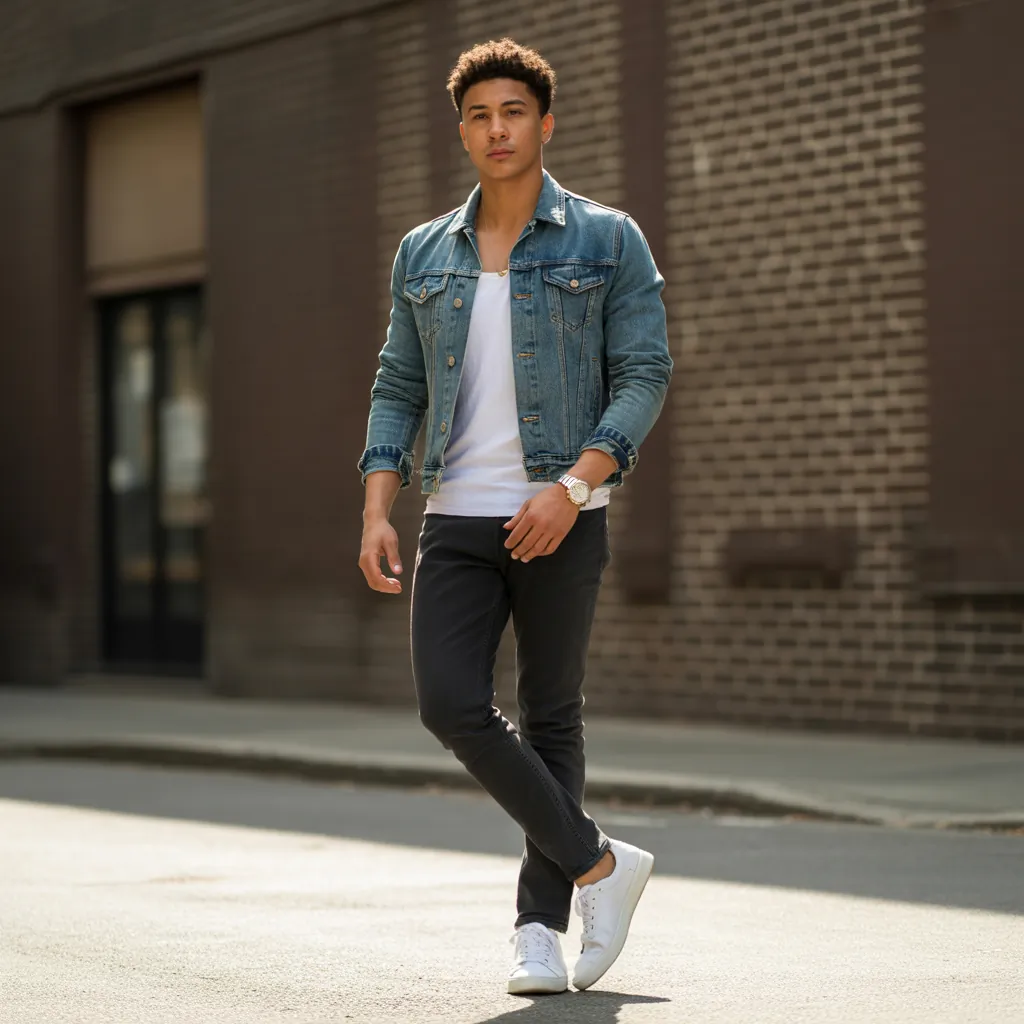 jean jacket outfits men