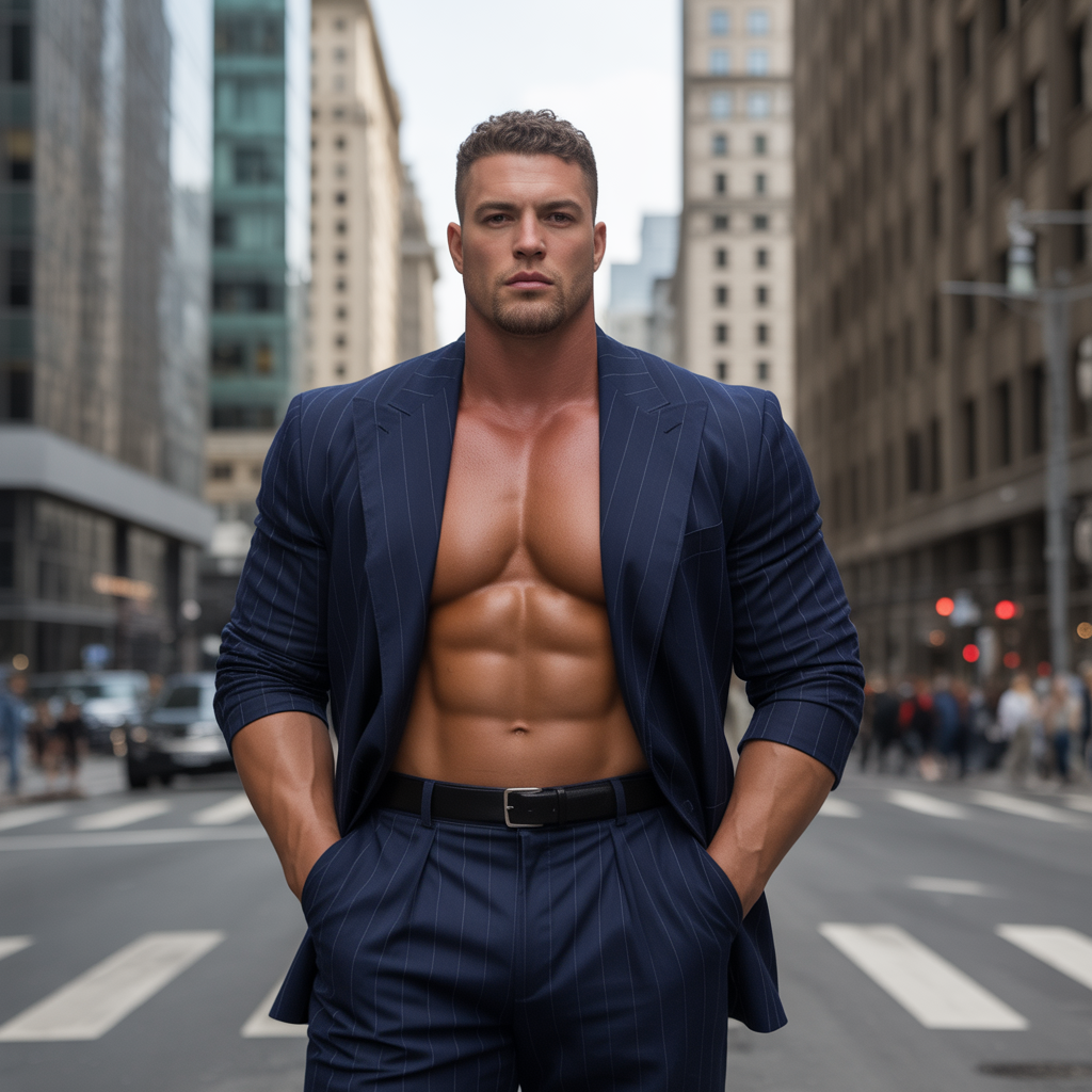 large muscular men