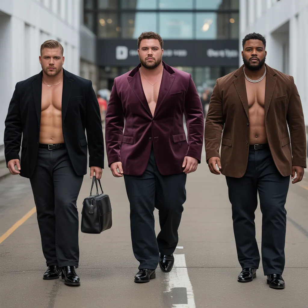large muscular men