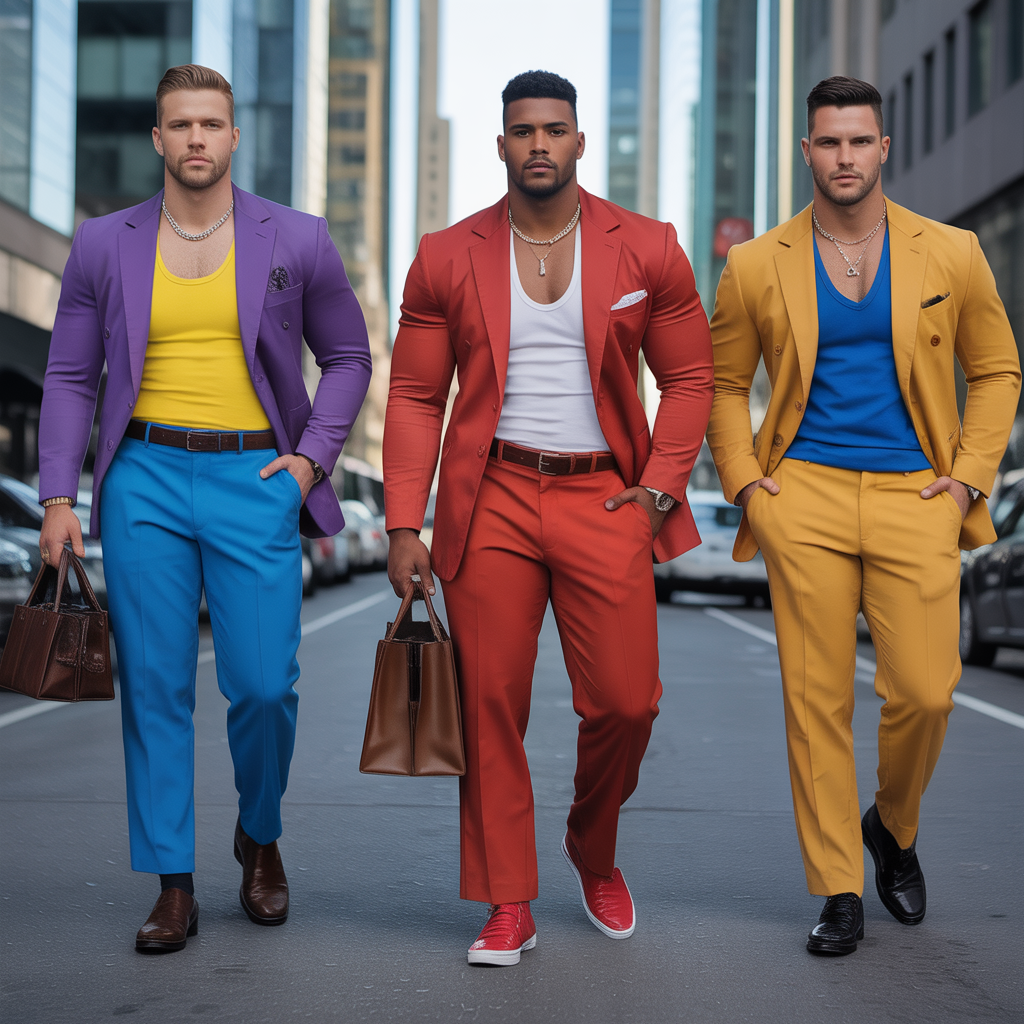 large muscular men