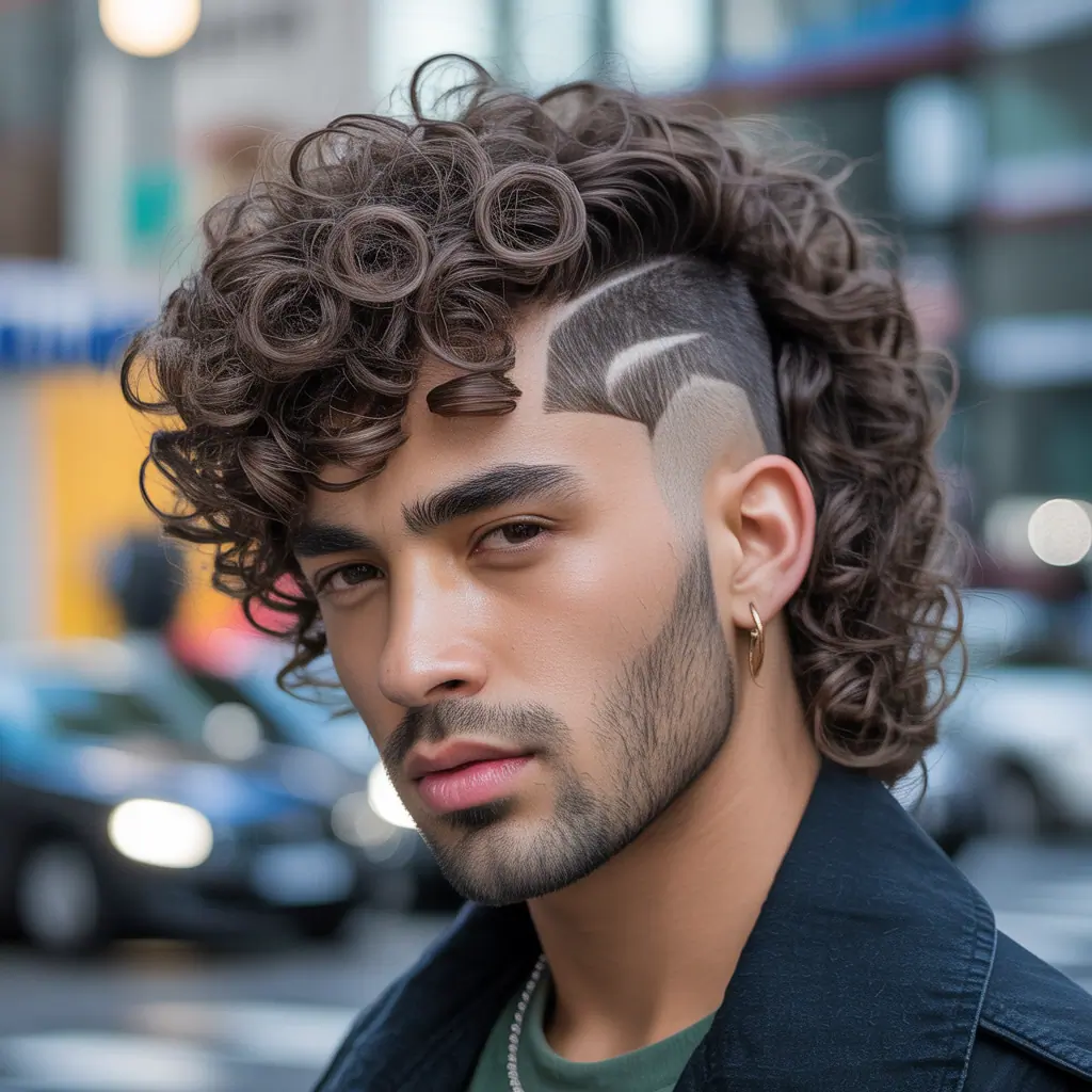 layered haircuts for men with curly hair