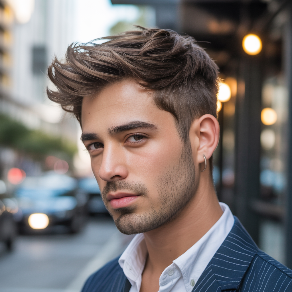 layered haircuts for men with fine hair