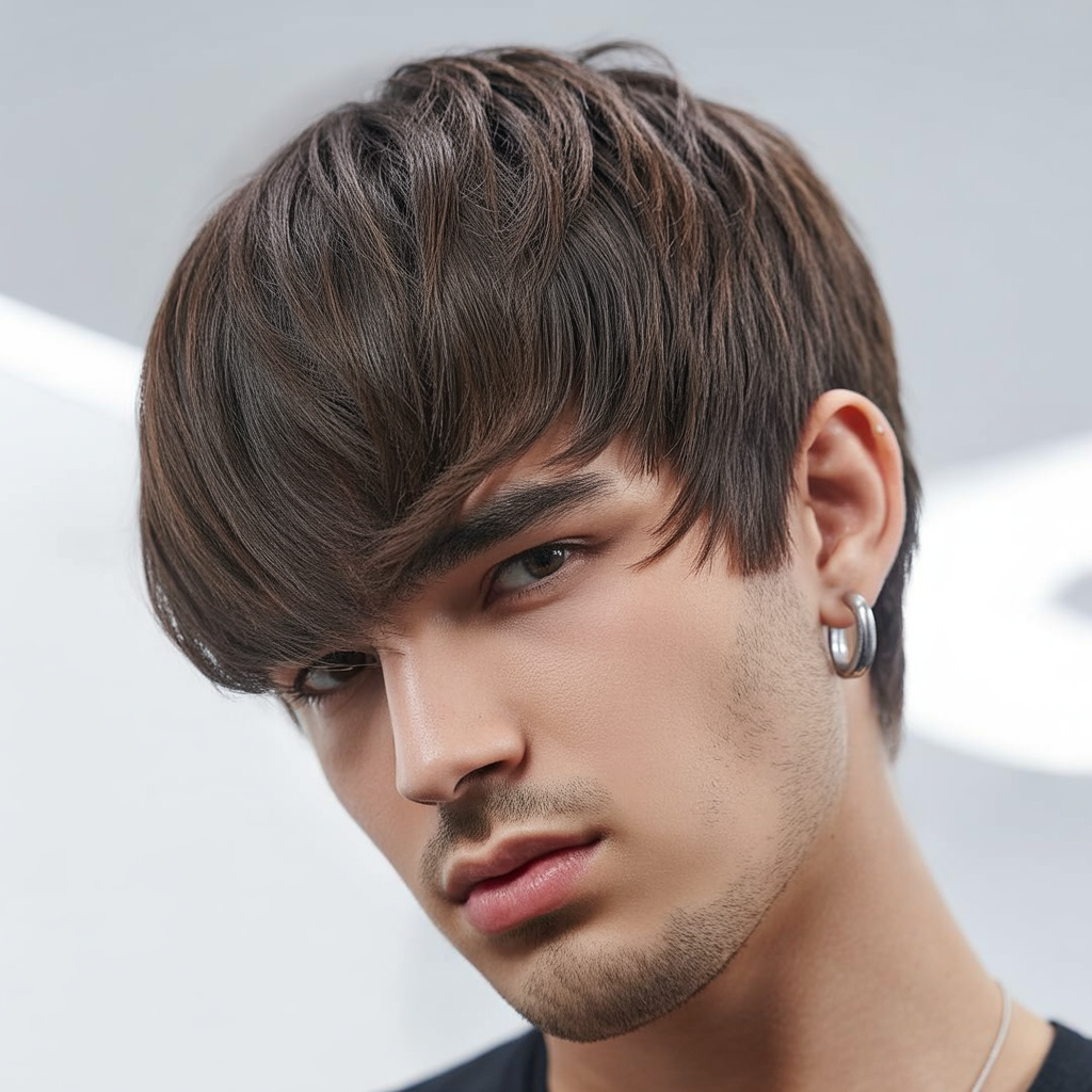 layered haircuts for men with fine hair