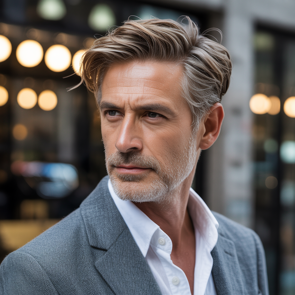 layered haircuts for older men over 40