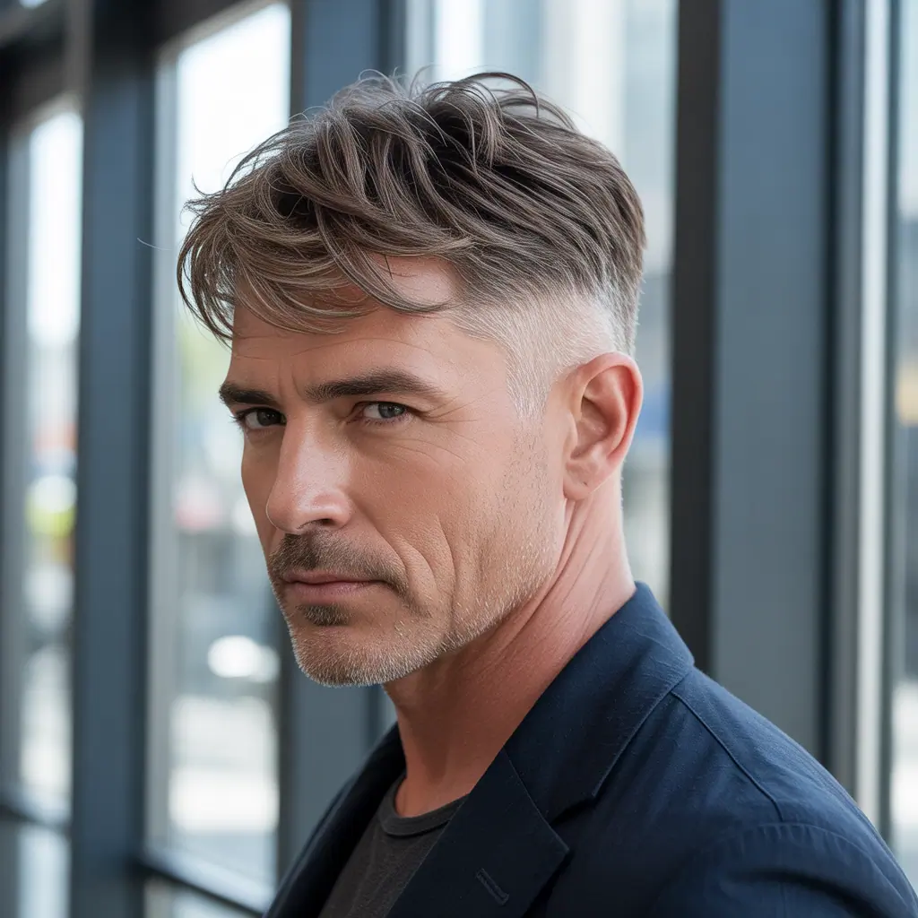 layered haircuts for older men over 40