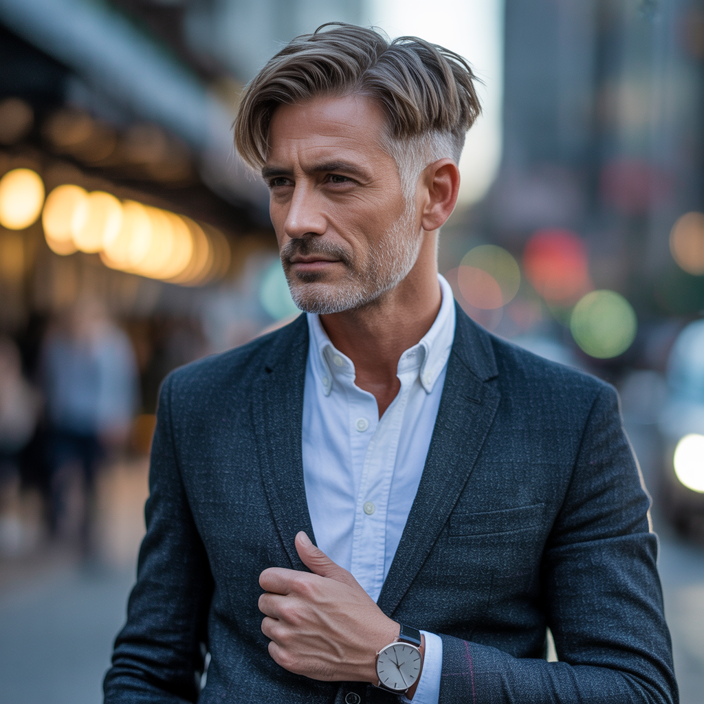 layered haircuts for older men over 40