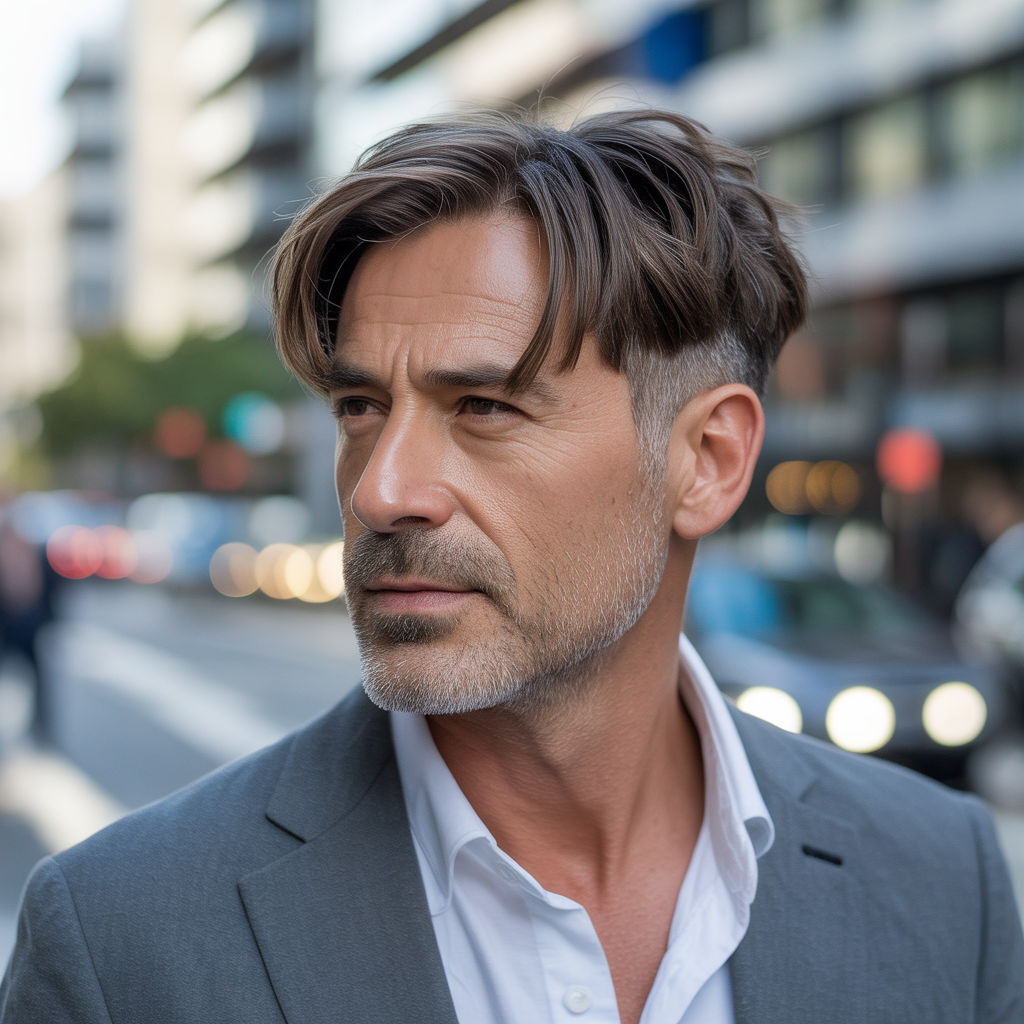 layered haircuts for older men over 40