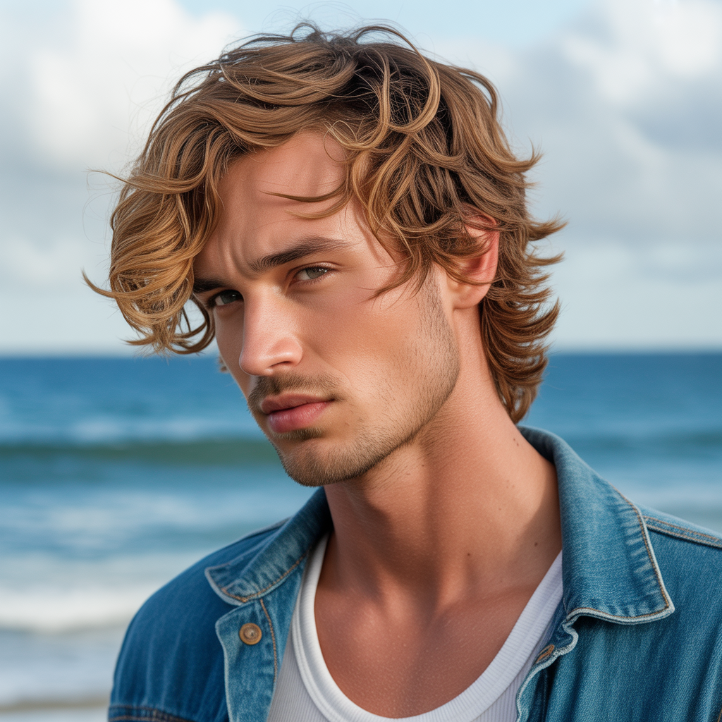 layered surfer hair