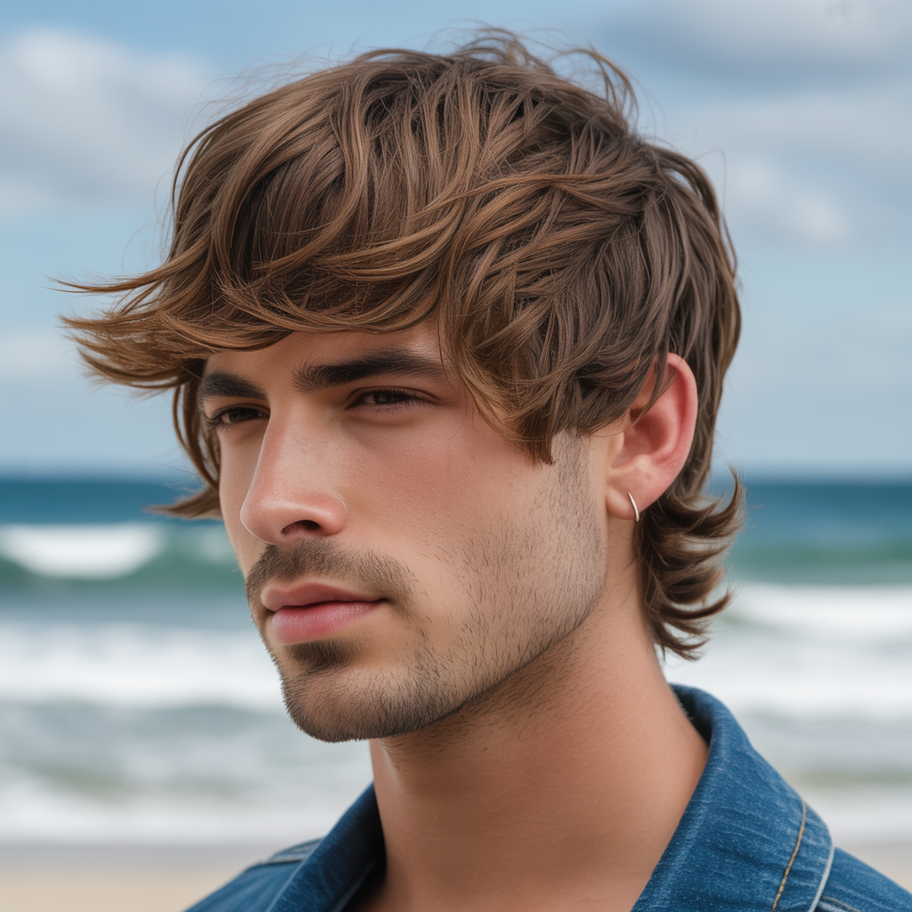layered surfer hair