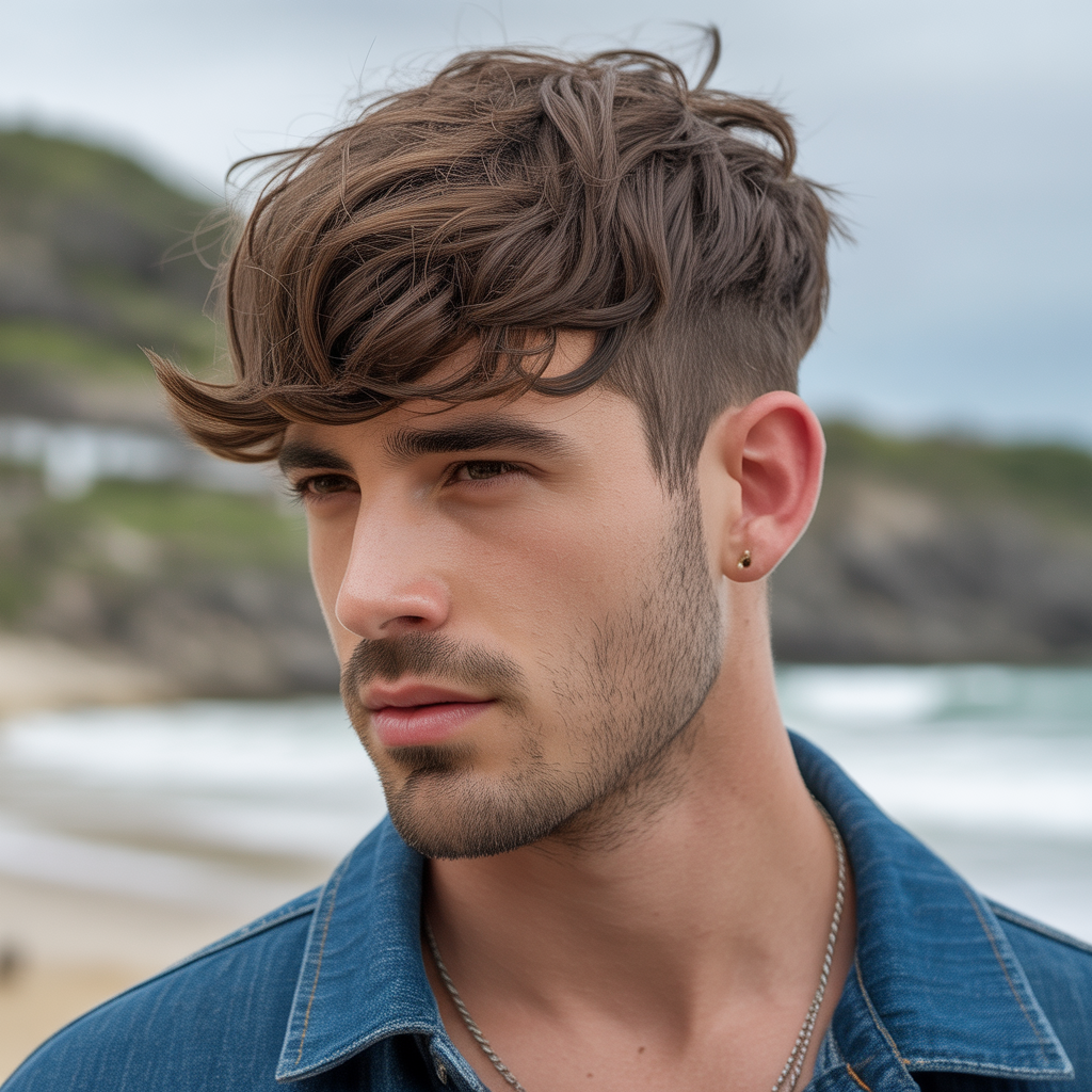 layered surfer hair
