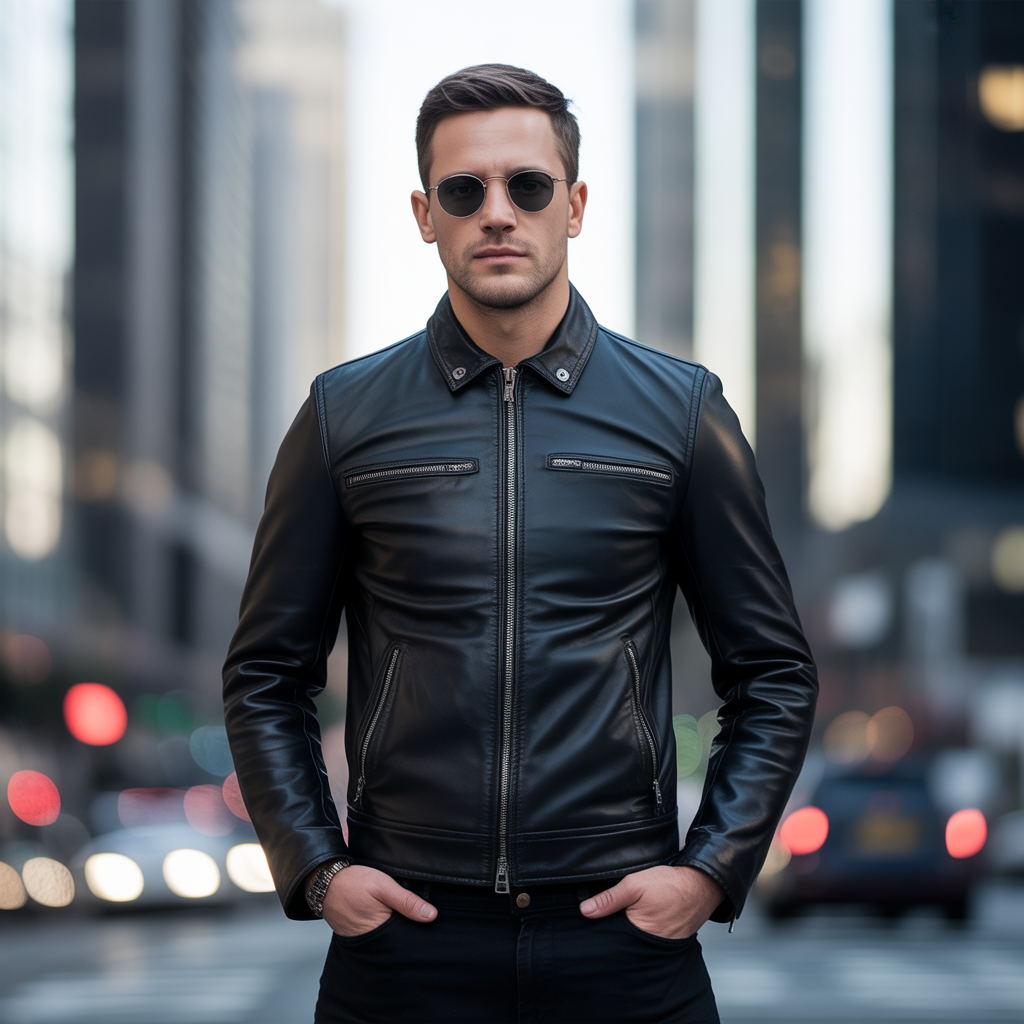leather jacket men