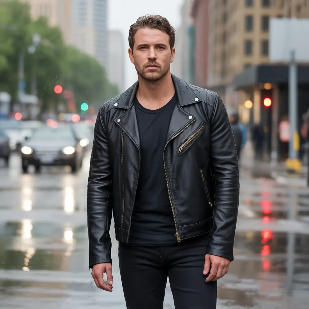 leather jacket men