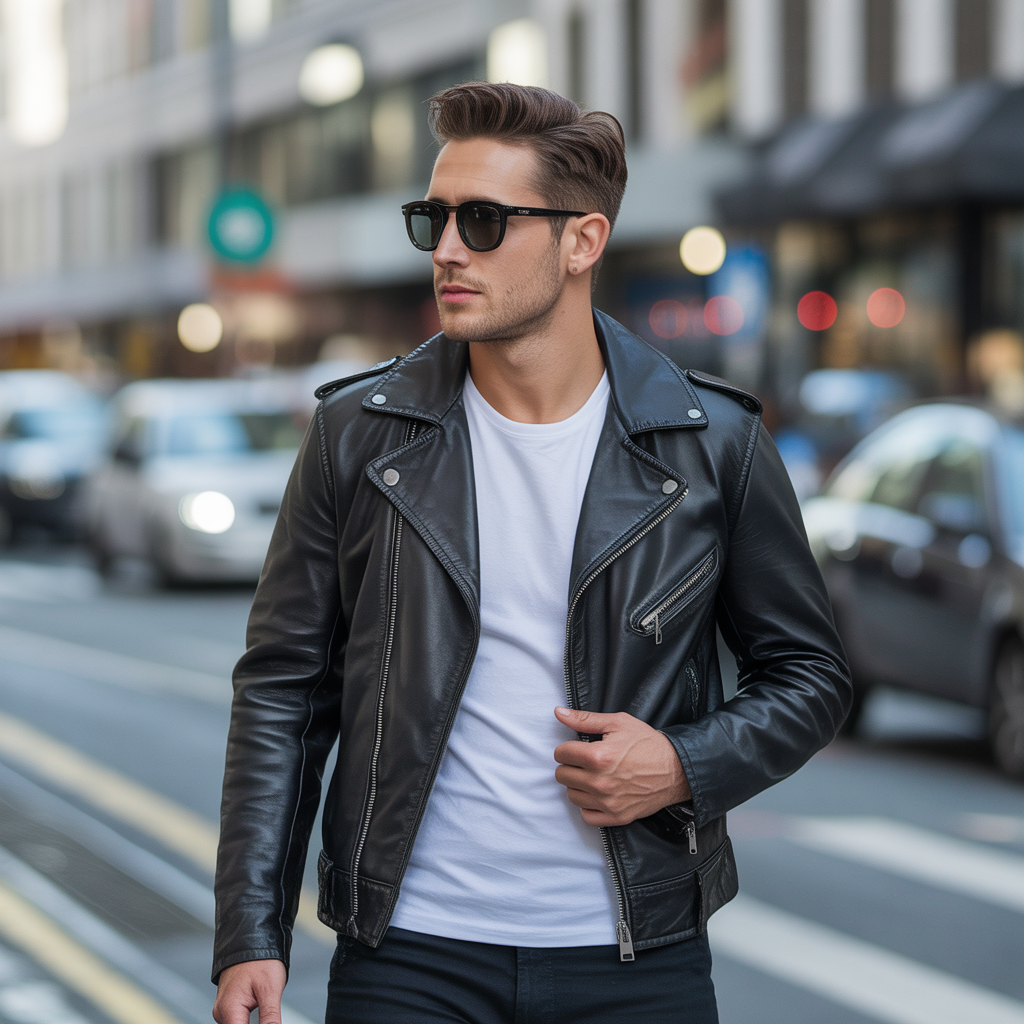 leather jacket men