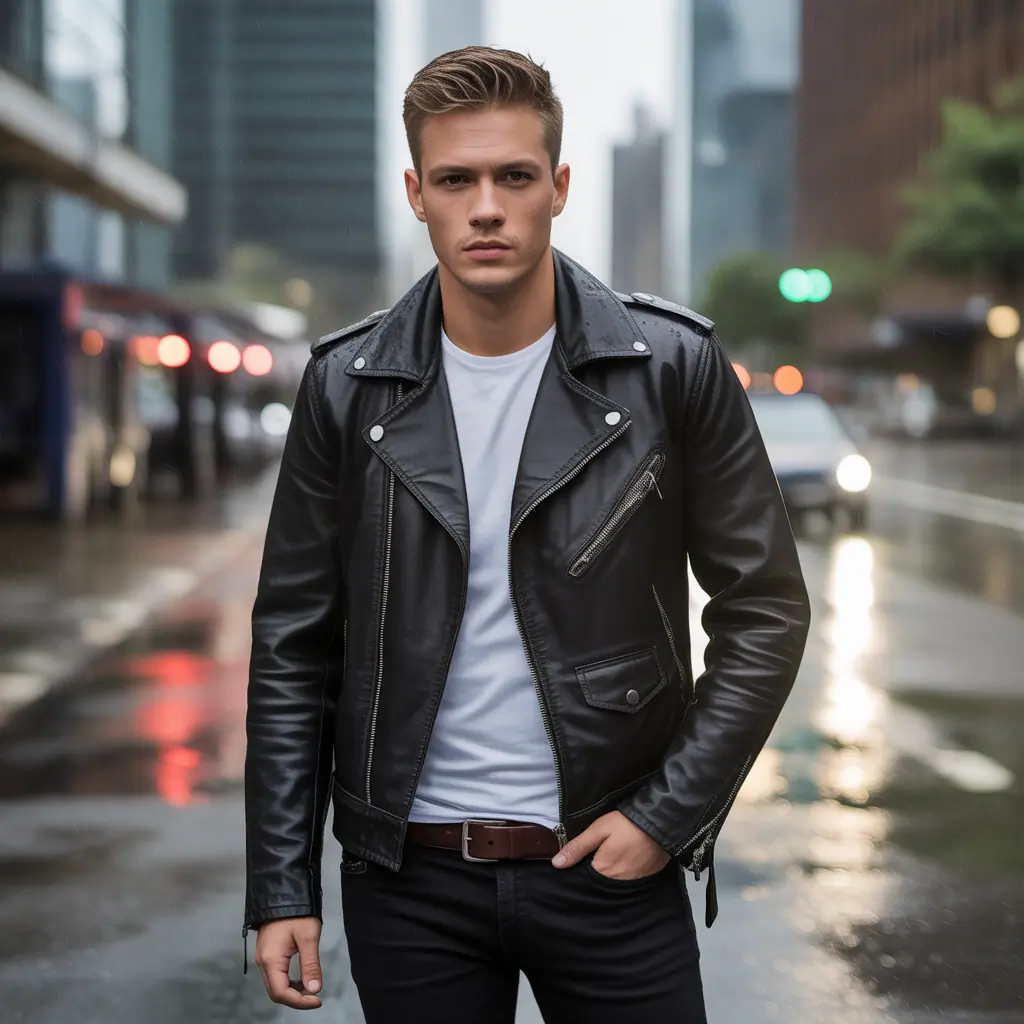 leather jacket men