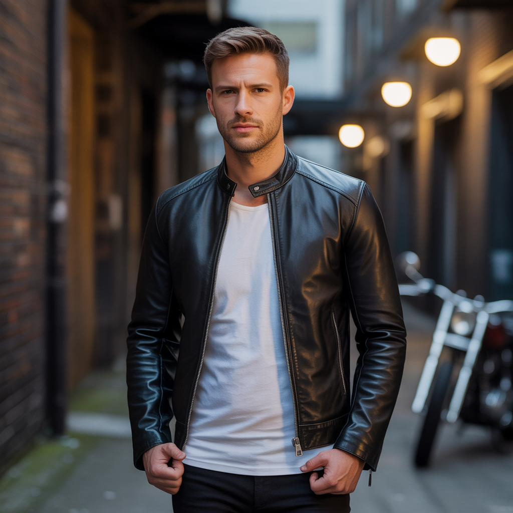 leather jacket men
