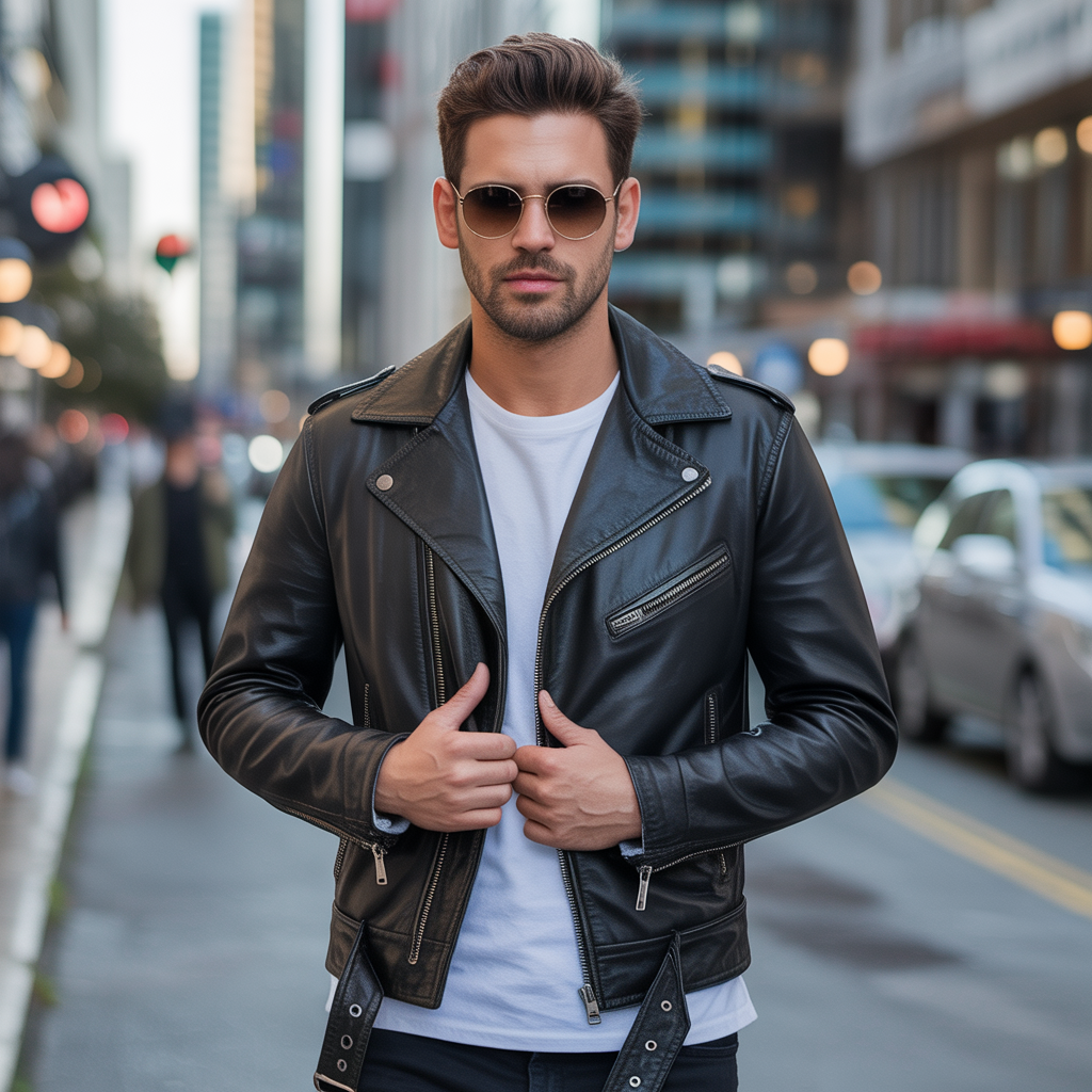 leather jacket men