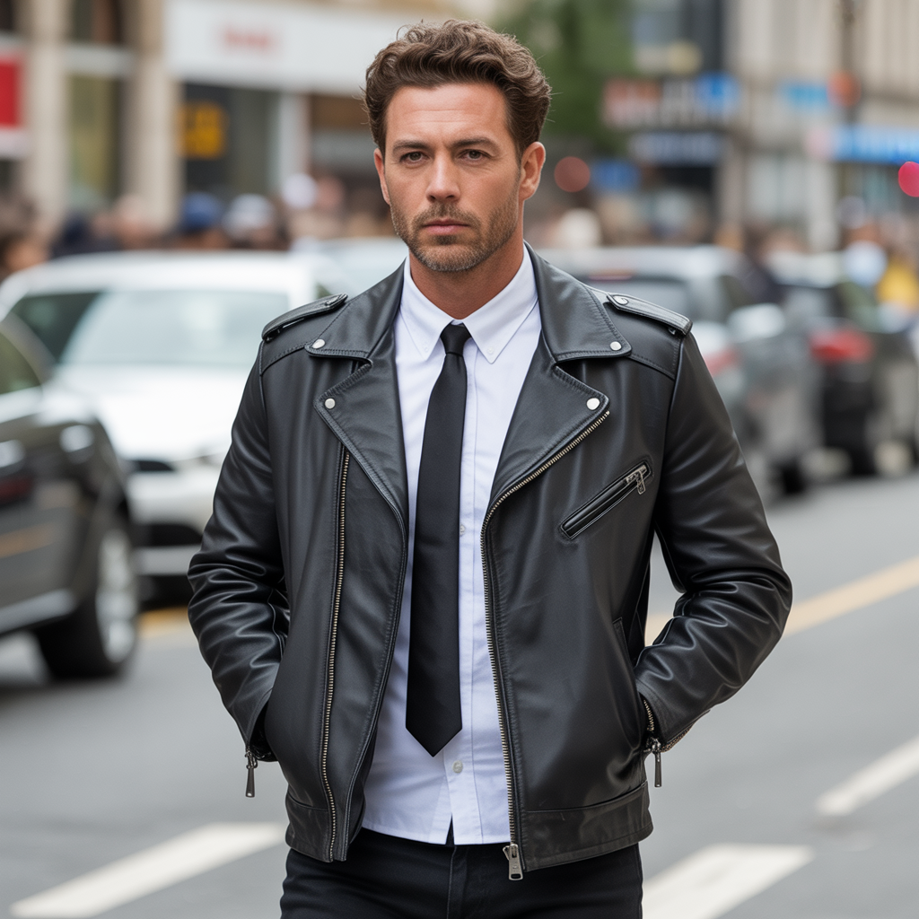 leather jacket men