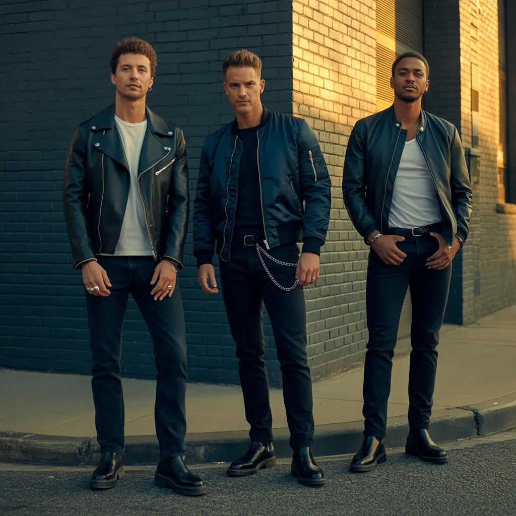 leather jacket outfits for men