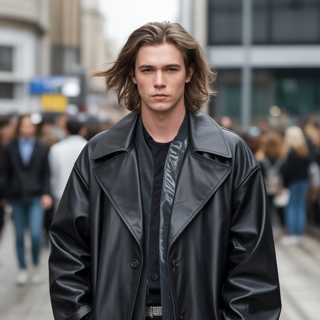 long edgy hair men