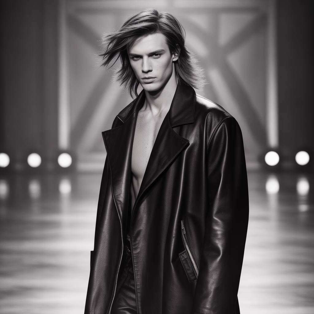 long edgy hair men