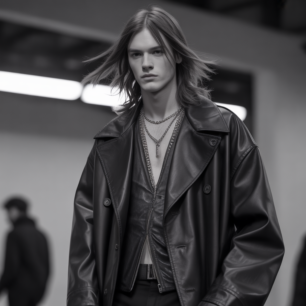 long edgy hair men