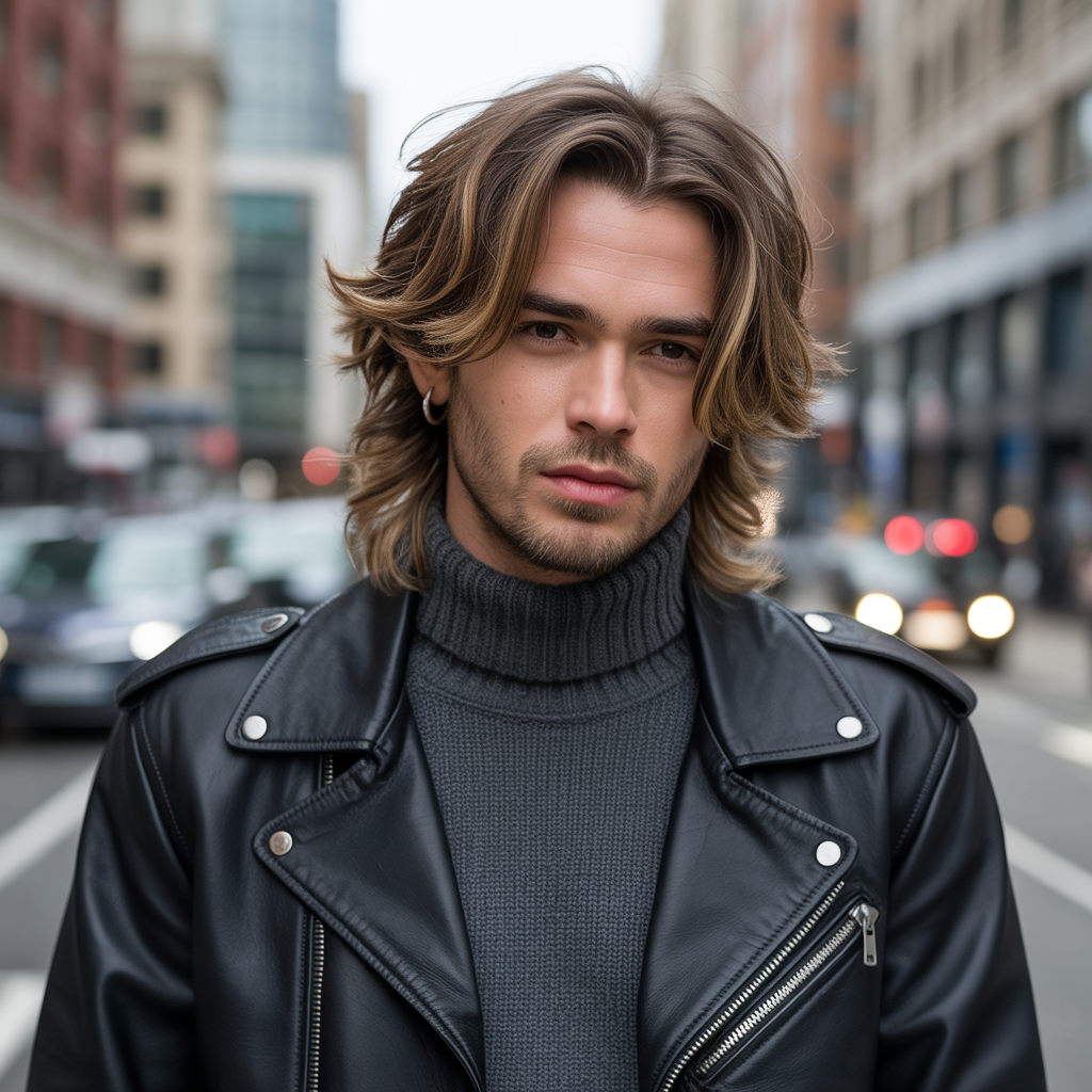 long edgy hair men