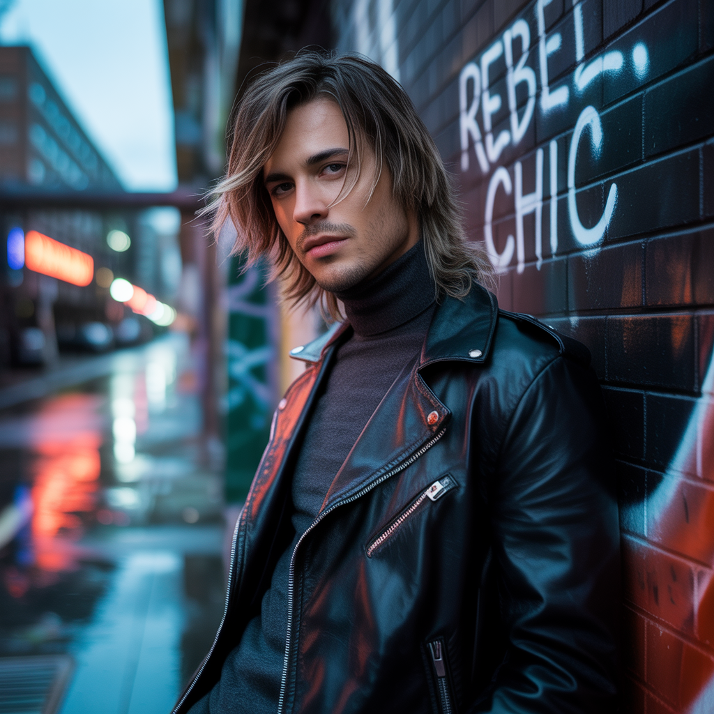 long edgy hair men