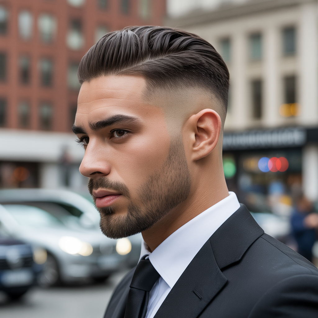 long taper fade men