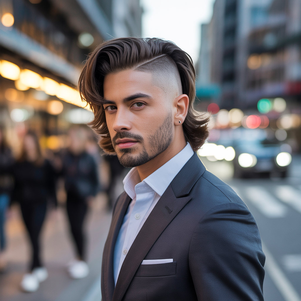 long taper fade men
