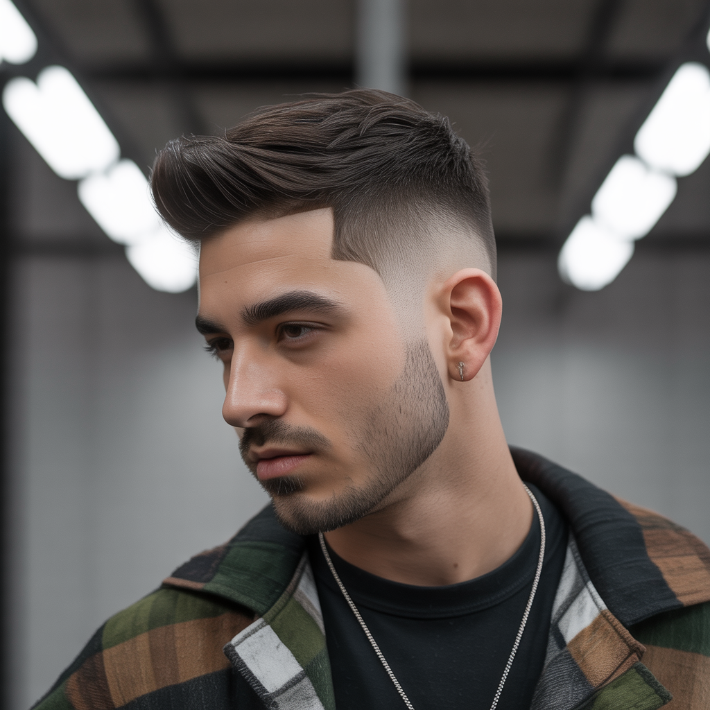 long taper fade men