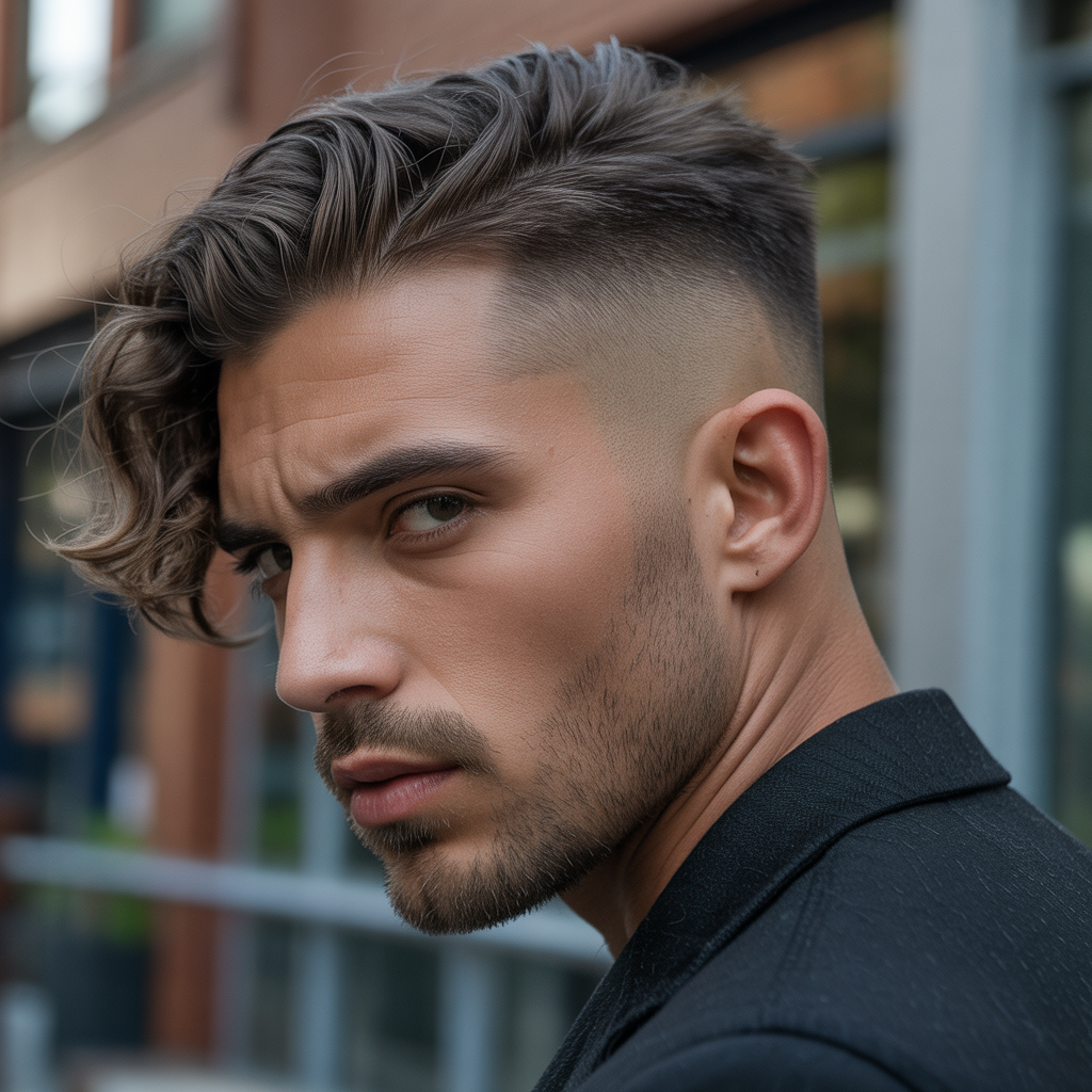 long taper fade men