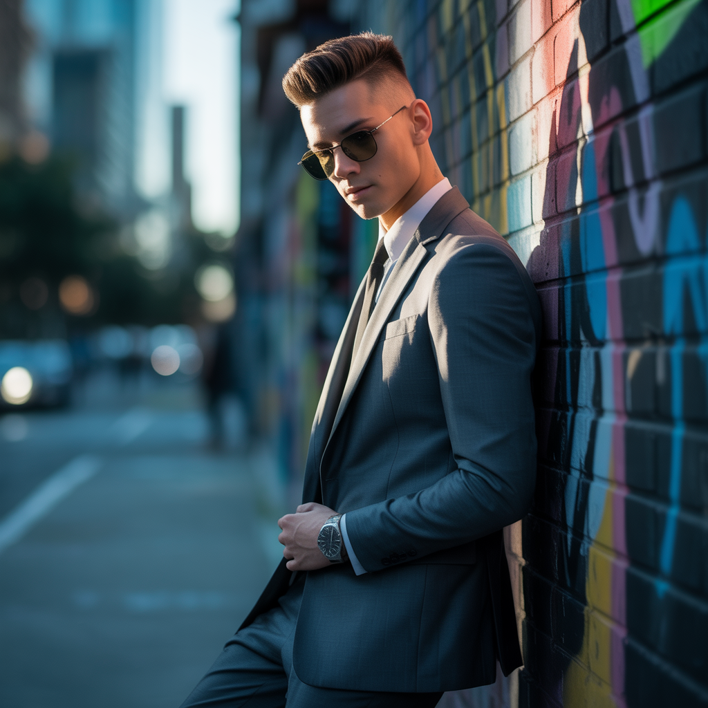 long taper fade men