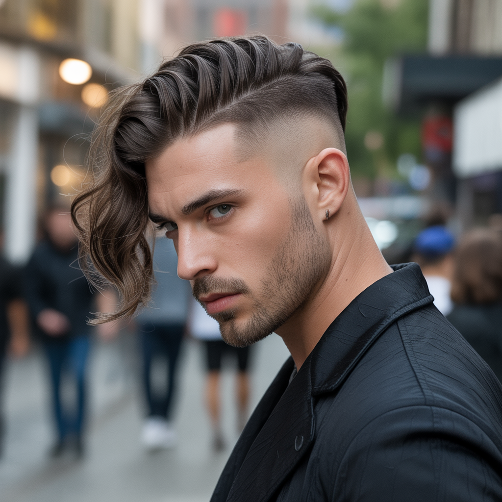 long taper fade men