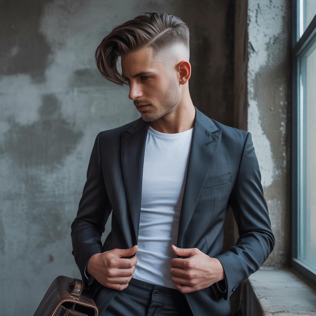long taper fade men