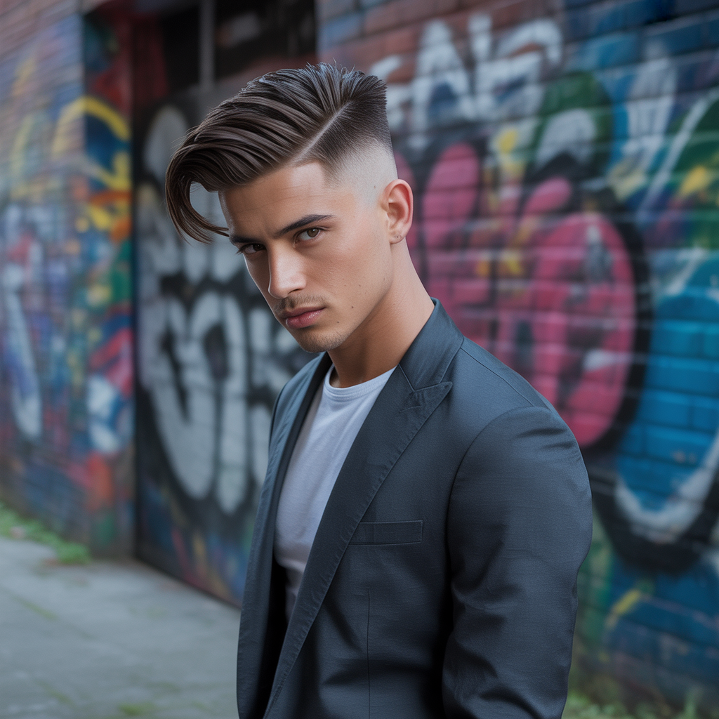 long taper fade men