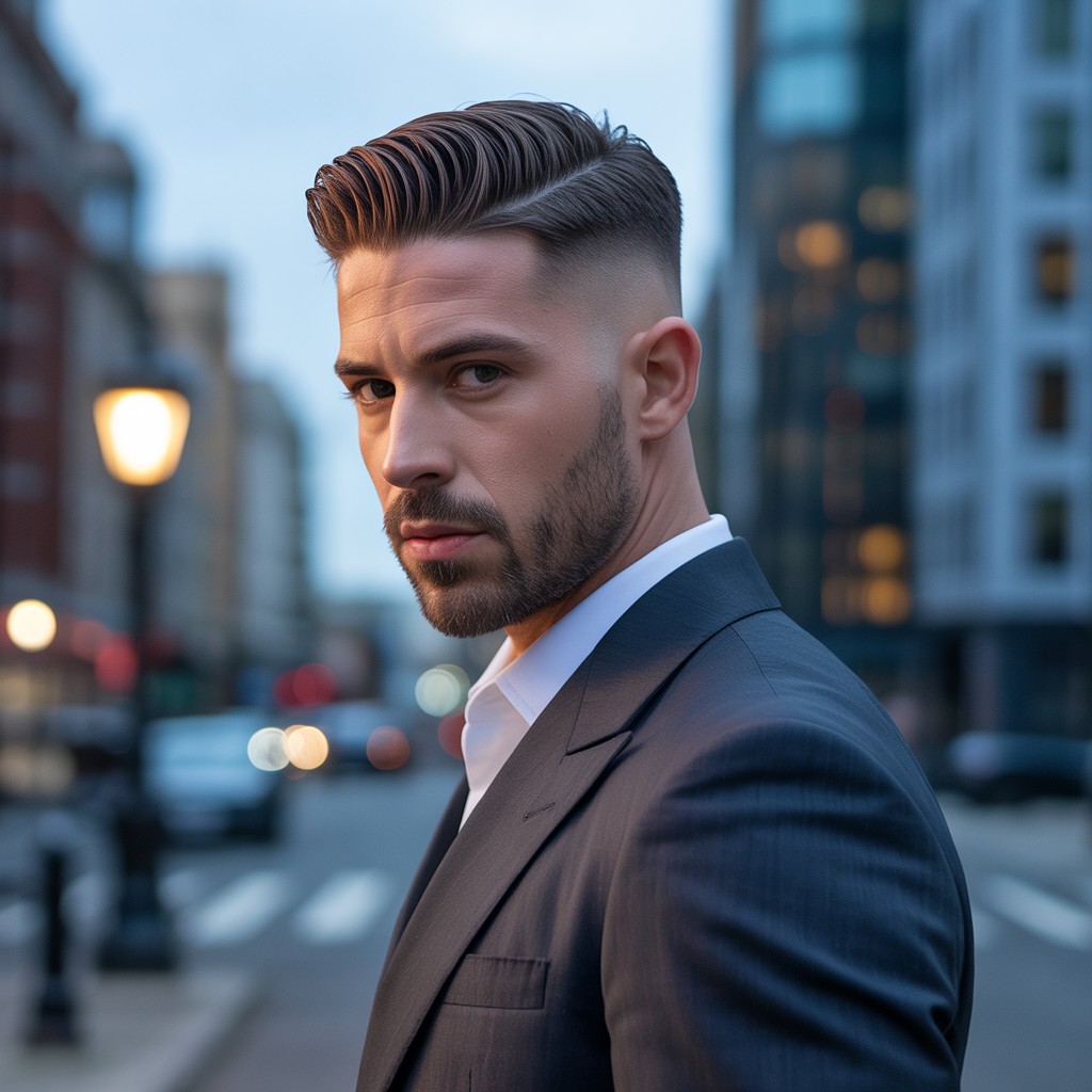 long taper fade men