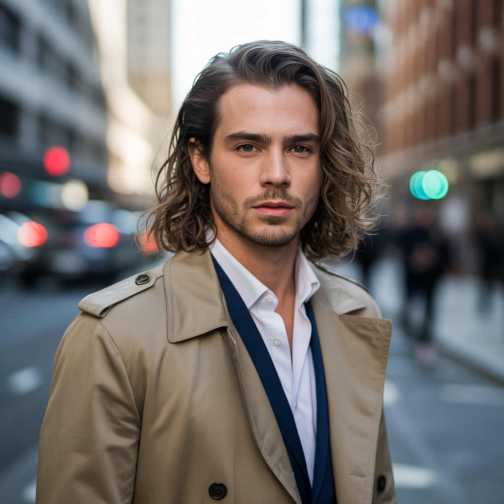long wavy hairstyles men