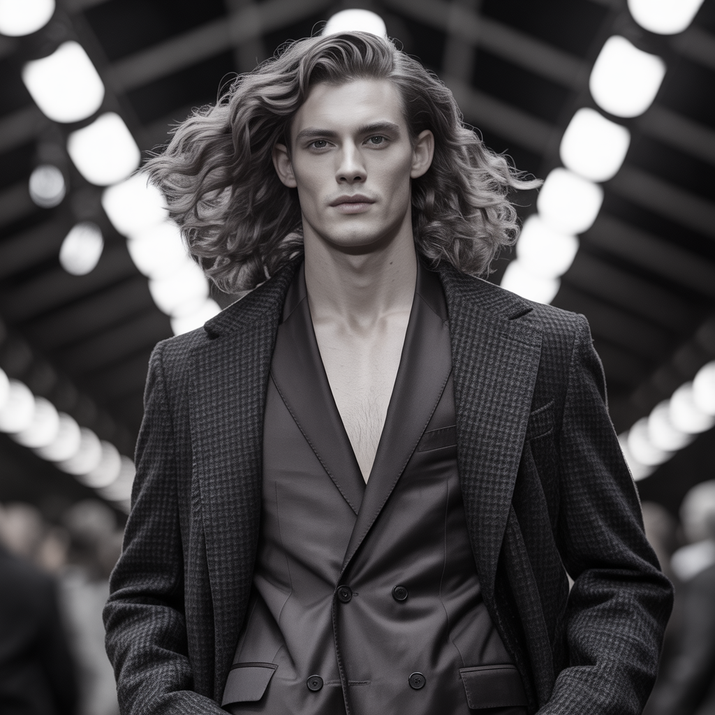 long wavy hairstyles men