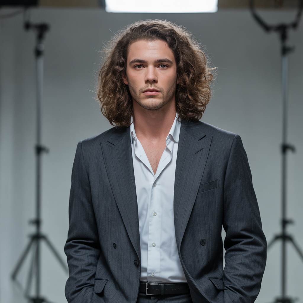 long wavy hairstyles men