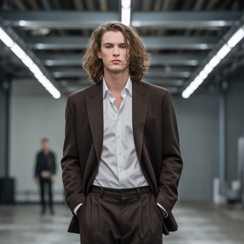 long wavy hairstyles men