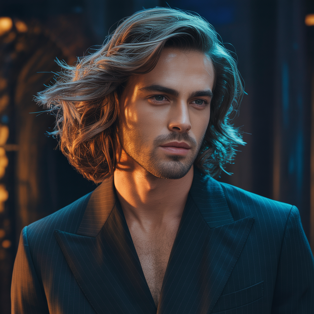 long wavy hairstyles men
