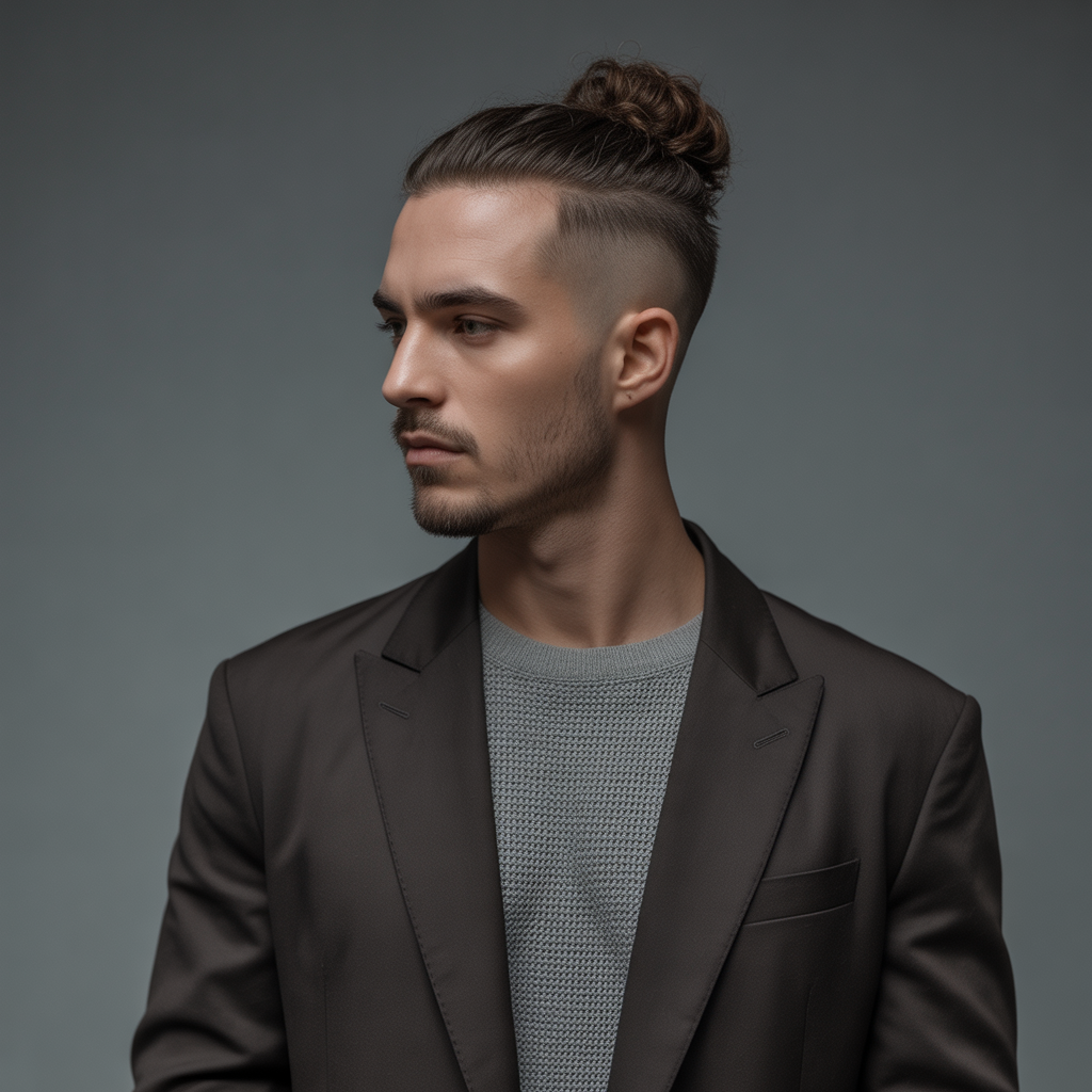 man bun hairstyle