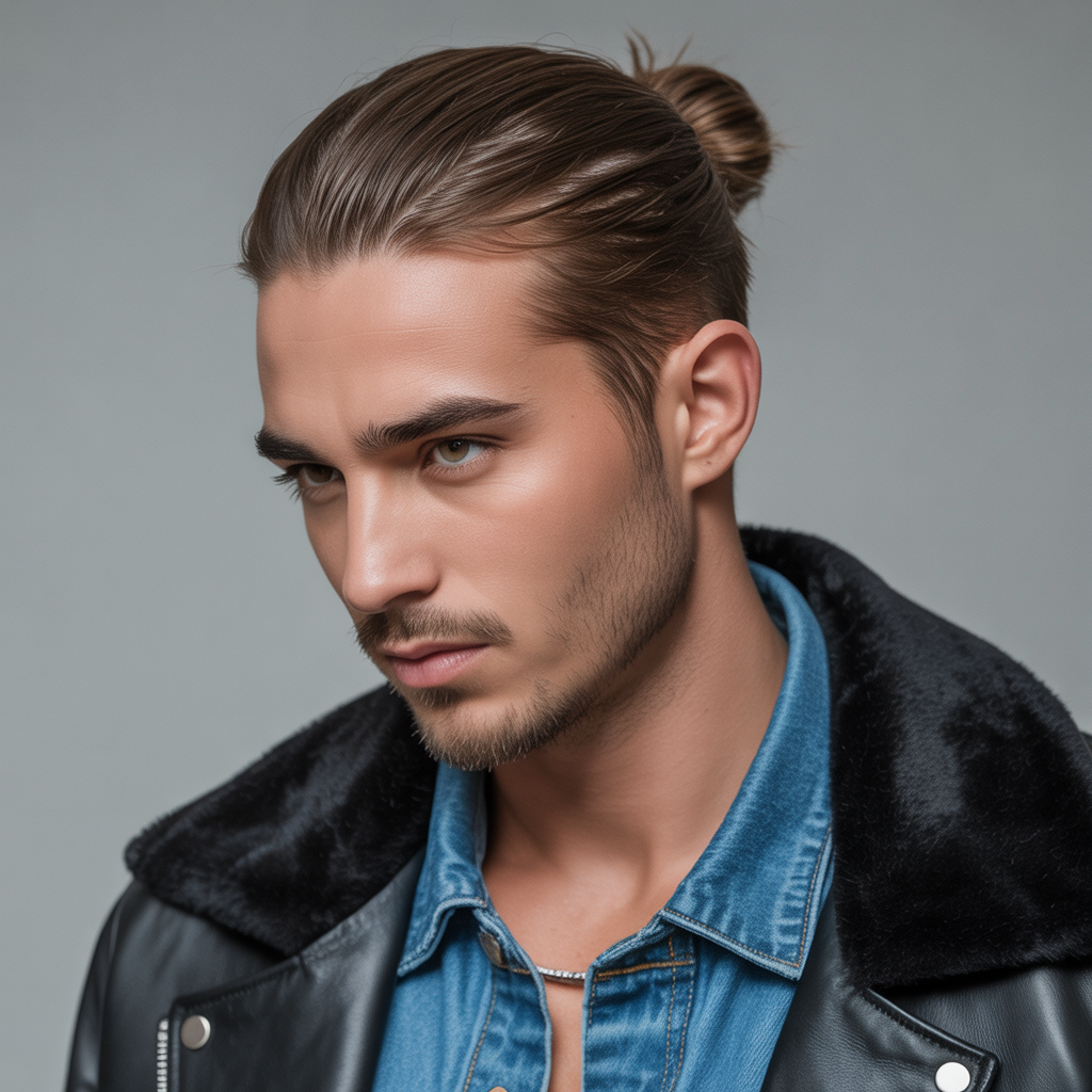 man bun hairstyle
