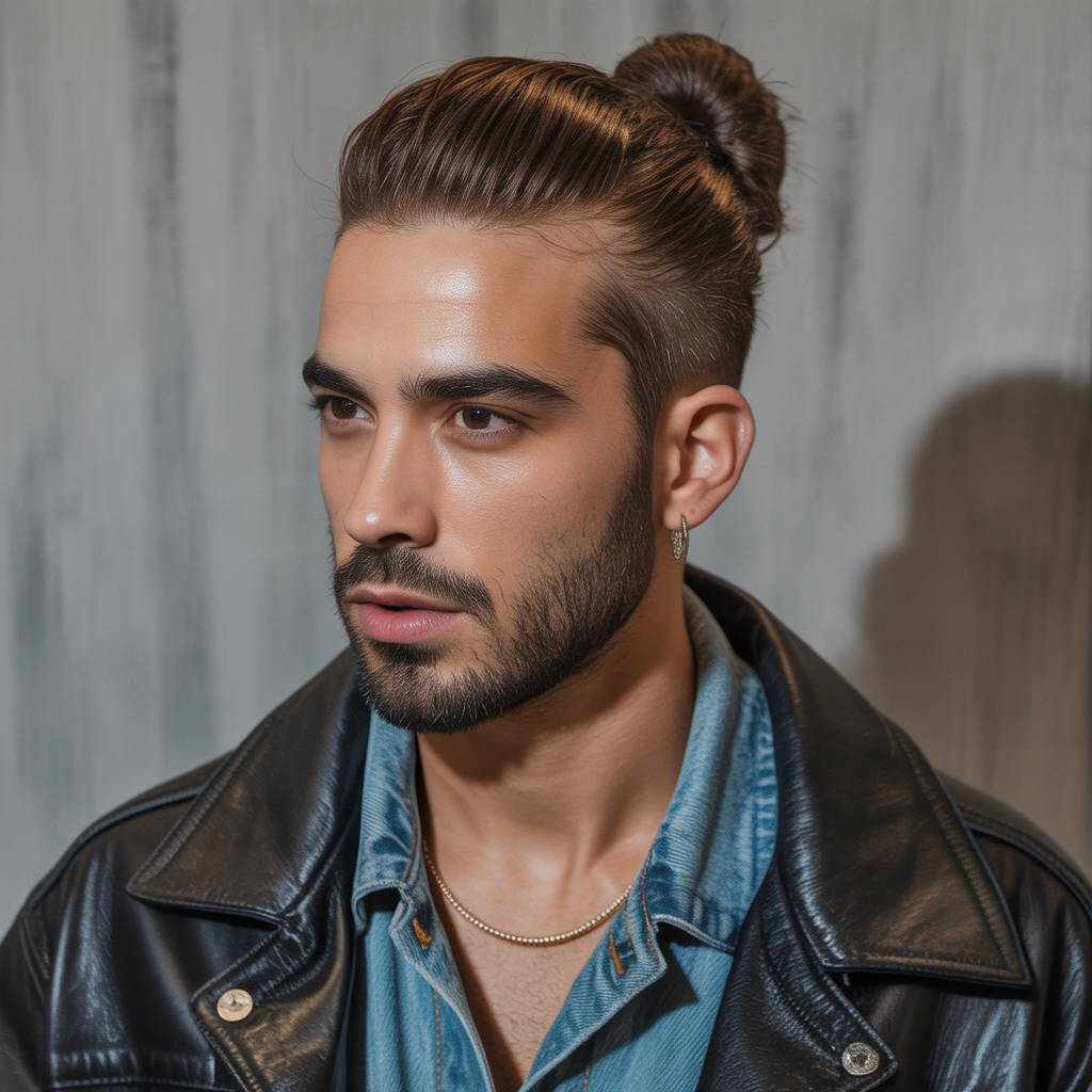 man bun hairstyle